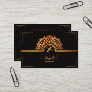Elegante und klassische Hair Stylist Loyalität Visitenkarte