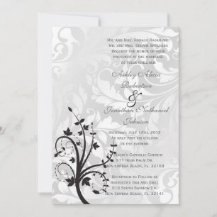 Elegante und klassische Hochzeit Einladung