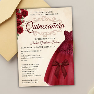 Elegante und klassische Quinceanera zum 15. Geburt Einladung