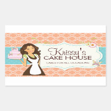 Elegante und lustige Bäckerei Box Stickers