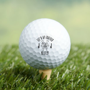 Elegante und lustige Tee'd Up Forever Monogramm-Ho Golfball