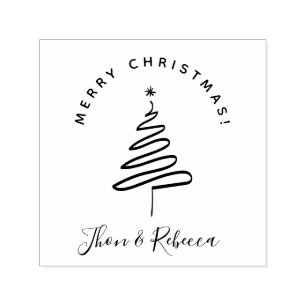 Elegante und Minimalistische Weihnachtswünsche Ind Permastempel