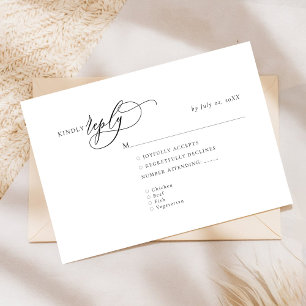 Elegante und moderne Antwortkarte zur RSVP Karte