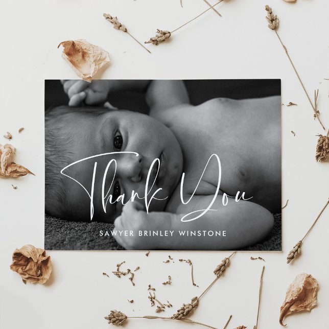 Elegante und moderne Babydusche Dankeskarte (Von Creator hochgeladen)