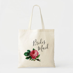 Elegante und moderne Blume rosa Rosenbraun Tragetasche