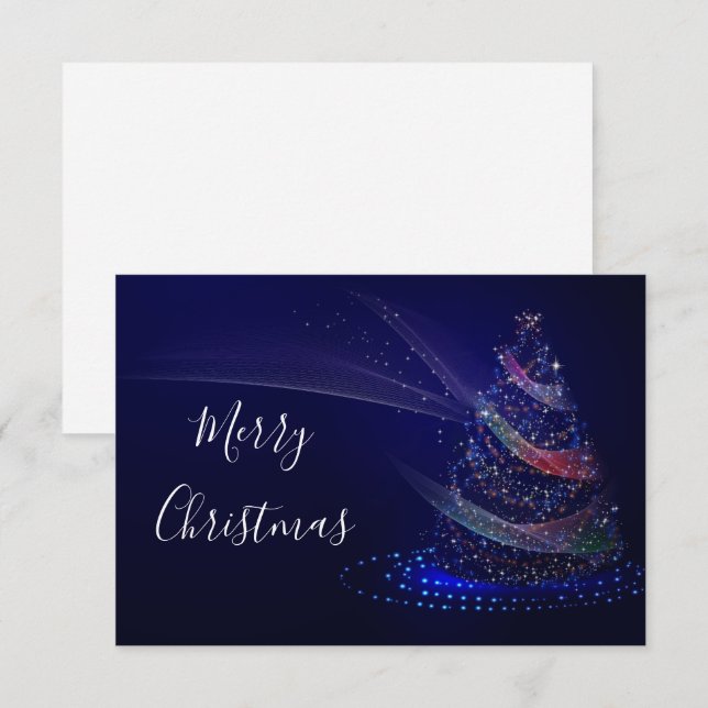 Elegante und moderne frohe Weihnachten Einladung (Vorne/Hinten)