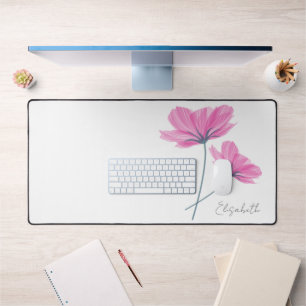 Elegante und moderne rosafarbene Blume tragen Ihre Schreibtischunterlage