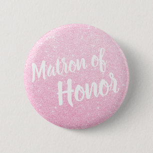 Elegante und moderne Rose Gold Glitzer Matron of E Button