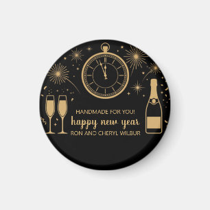 Elegante und moderne Silvester-Party-Magnet Magnet