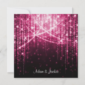 ELEGANTE UND MODERNE WEDING SPARKLE PINK EINLADUNG