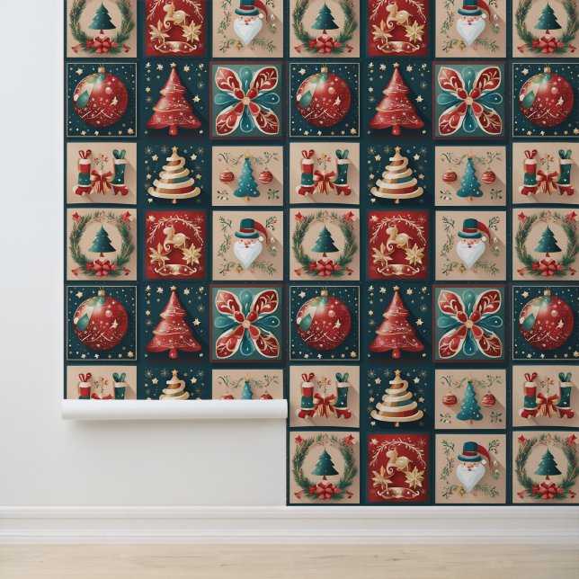 Elegante und moderne Weihnachtsdekorationen Tapete (Anwendung)