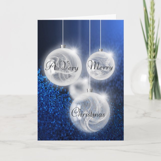 Elegante und moderne Weihnachtsgrüße Feiertagskarte (Vorderseite)