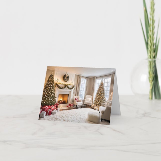 Elegante und moderne Weihnachtskarte Feiertagskarte (Vorderseite)