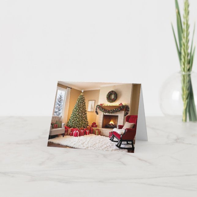 Elegante und moderne Weihnachtskarte Feiertagskarte (Vorderseite)