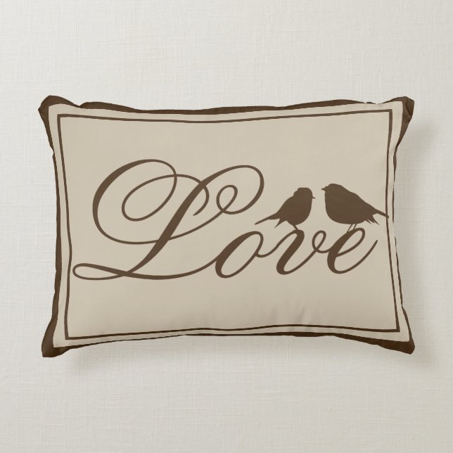 Elegante und Niedliche Liebe Akzent Kissen (Vorderseite)