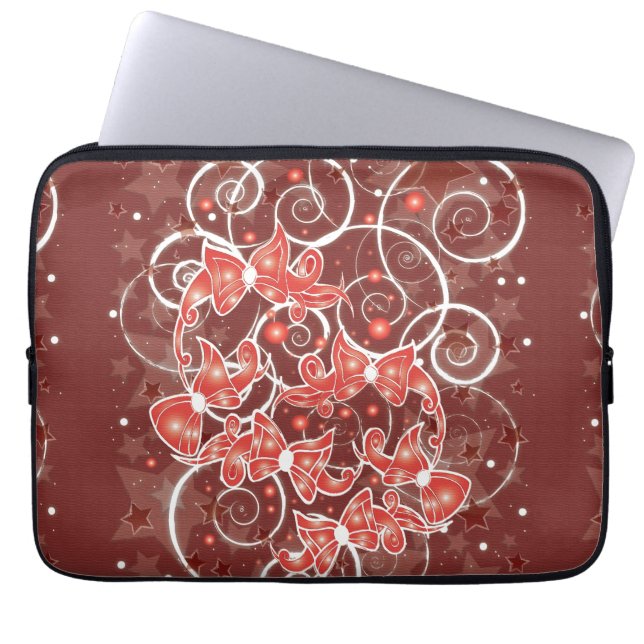 Elegante und Niedliche Weihnachtsmänner und -stars Laptopschutzhülle (Vorderseite)