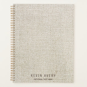 Elegante und rustikale Beige Linen Texture Planer