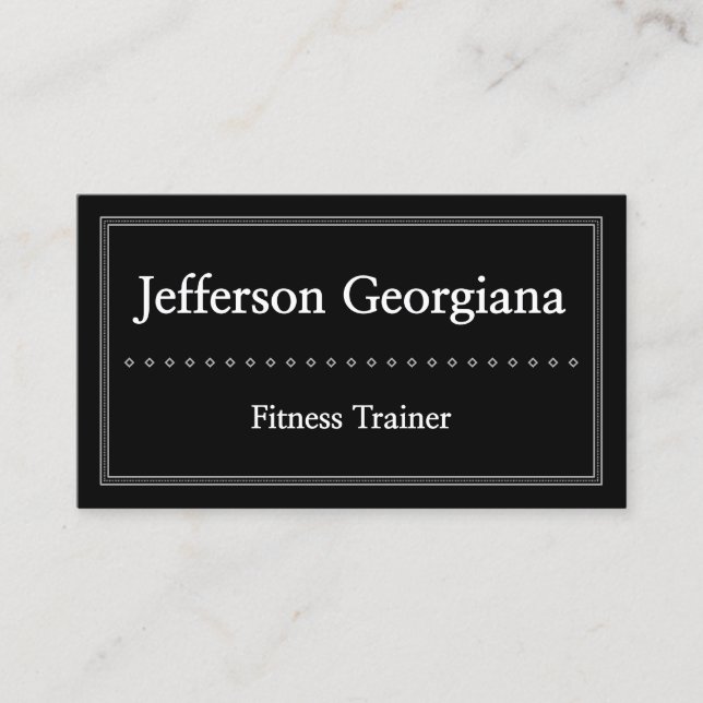 Elegante und Schlichte Fitness Trainer Business Ca Visitenkarte (Vorderseite)