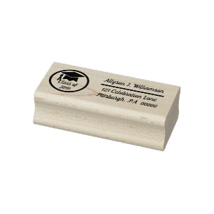 Elegante und stilvolle Abschlusskappe Jahr Rücksen Gummistempel