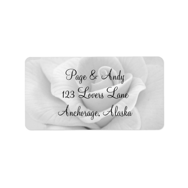 Elegante und stilvolle Hochzeit Adressaufkleber (Vorne)