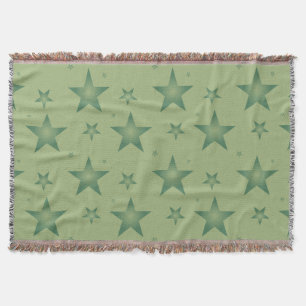 Elegante und stilvolle Olive Stars auf dem Sage Gr Decke
