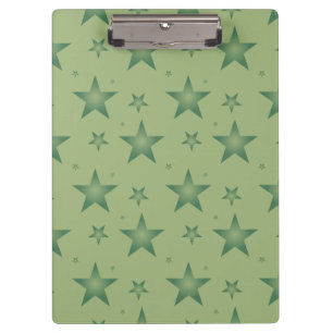 Elegante und stilvolle Olive Stars auf dem Sage Gr Klemmbrett