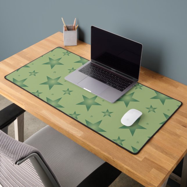 Elegante und stilvolle Olive Stars auf dem Sage Gr Schreibtischunterlage (Büro 2)