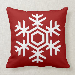 Elegante und stilvolle White Snowflake Weihnachten Kissen
