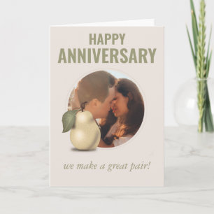 Elegante und süße Hochzeitstagskarte für die Ehefr Karte