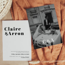 Elegante und trendige Einladung zur Hochzeit