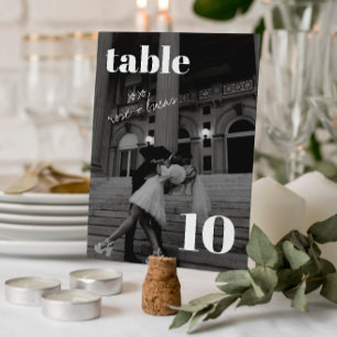 Elegante und trendige Hochzeitstisch-Nummer Einladung