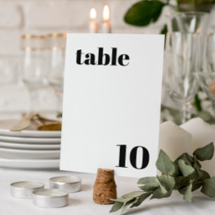 Elegante und trendige Hochzeitstisch-Nummer Einladung