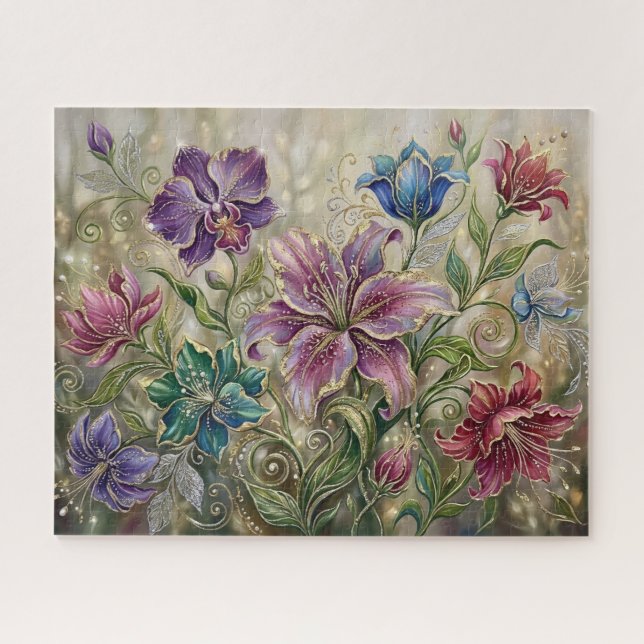 Elegante und verspielte Fantasy-Blüten (Horizontal)