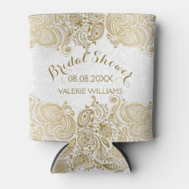 Elegante und weiße Paisley-Spitze Dosenkühler