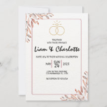 Elegante und zeitlose Vorlage für Hochzeitseinladu