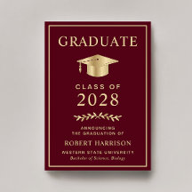 Elegante Uni Burgund Abschluss