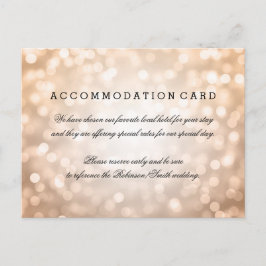 Elegante Unterkunft Kupfer Glitzer Lights Postkarte