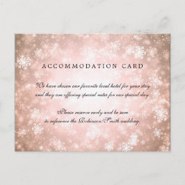 Elegante Unterkunft Kupfer Winter Wonderland Postkarte
