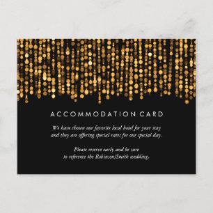 Elegante Unterkunft Moderne Gold Lights Postkarte