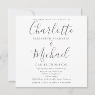 Elegante Unterschrift Schriftart Alles in Einem Ho Einladung