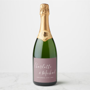 Elegante Unterschrift Script Mauve Hochzeit