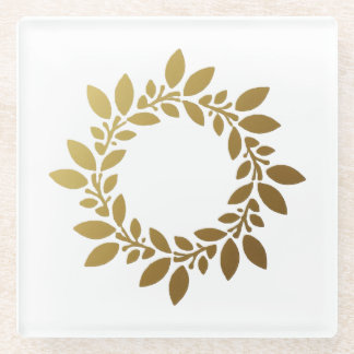 Elegante Untersetzer mit aufwändigem Goldleder.