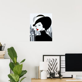 Elegante Uptown Girl New York High Society Poster