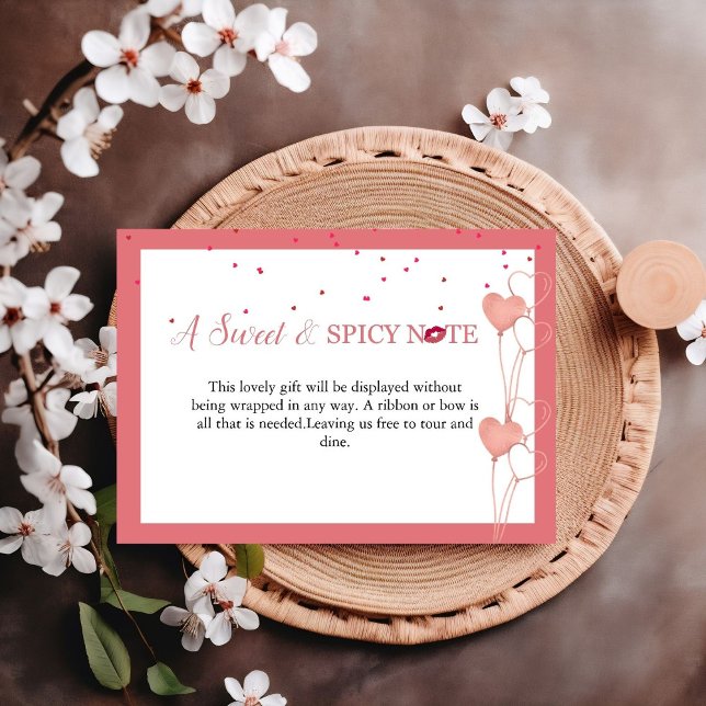 Elegante Valentine Brautparty Display-Karte Begleitkarte (Von Creator hochgeladen)