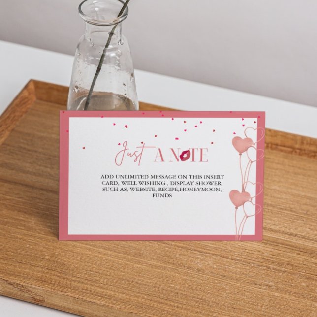 Elegante Valentine Brautparty Display-Karte Begleitkarte (Von Creator hochgeladen)