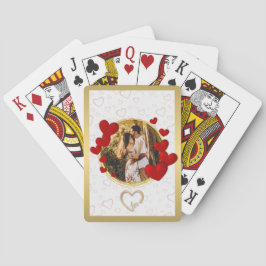 Elegante Valentine, Liebe, Jubiläum Rotes Herz Spielkarten