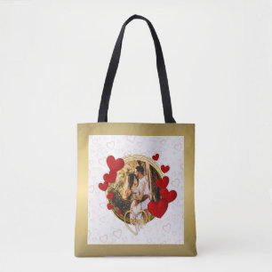 Elegante Valentine, Liebe, Jubiläum Rotes Herz Tasche