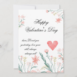 Elegante Valentinstag-Karte - Einladung