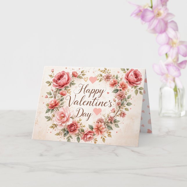 Elegante Valentinstag-Karte Karte (Orchidee)