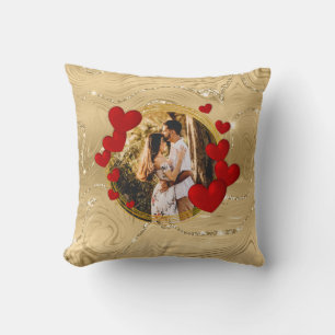 Elegante Valentinstage, Liebe, Jahrestag Rote Herz Kissen